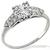 Art Deco GIA 1.02ct Diamond Engagement Ring
