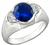 diamond sapphire platinum ring 1