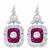 diamond and ruby 18k white gold earrings  1