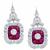 diamond and ruby 18k white gold earrings  2