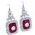 diamond and ruby 18k white gold earrings  3