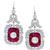  diamond and ruby 18k white gold earrings 2