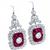  diamond and ruby 18k white gold earrings 3