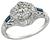 Art Deco 0.90ct Diamond Engagement Ring Photo 1