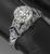 vintage 1.06ct diamond sapphire platinum engagement ring on model photo