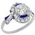 platinum diamond and sapphire engagement ring 1