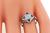 Vintage Old Mine Cut Diamond Sapphire 14k White Gold Engagement Ring