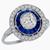 sapphire diamond 18k white gold ring  1