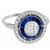 sapphire diamond 18k white gold ring  3