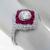  diamond ruby 18k white gold ring 2