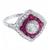  diamond ruby 18k white gold ring 3