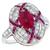  ruby diamond 18k white gold ring  1