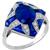 Art Deco Style 3.39ct Oval Cut Center & 1.00ct Faceted Cut Sapphire 0.42ct Round Cut Diamond 18k White Gold Ring 