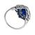 Art Deco Style Sapphire  Diamond Gold Ring 