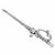  diamond pearl 18k white gold  sword pin 1