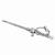  diamond pearl 18k white gold  sword pin 2