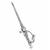  diamond pearl 18k white gold  sword pin 3