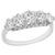 5 stone diamond platinum ring 1