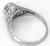 vintage 1.23ct diamond platinum engagement ring back view photo