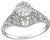 Edwardian GIA Certified 1.06ct Diamond Engagement Ring