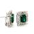 White gold clip on Emerald and Diamond Earrings