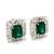 Clip On Earrings with Diamonds and Emeralds
