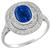 estate 0.51ct sapphire 0.44ct diamond ring photo 1