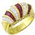 0.65ct Diamond 0.65ct Ruby Gold Ring  1