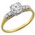 Diamond 2 Tone Gold Engagement Ring 