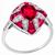 ruby diamond 18k white gold ring 1