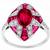 ruby diamond 18k white gold ring 3