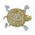 fancy diamond 18k white gold turtle pin/ pendant 2