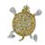 fancy diamond 18k white gold turtle pin/ pendant 3