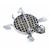 fancy diamond 18k white gold turtle pin/ pendant 4