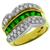 14k yellow gold emerald and diamond ring 1