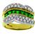 14k yellow gold emerald and diamond ring 3