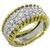 platinum 18k yellow diamond cluster ring 1