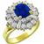 18k yellow gold sapphire and diamond ballerina ring 1