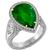 14k white gold emerald and diamond ring 1