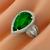 14k white gold emerald and diamond ring 2