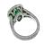 14k white gold emerald and diamond ring 4