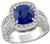 sapphire diamond 18k white  gold ring 1