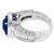 sapphire diamond 18k white  gold ring 3