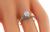 Old Mine Cut Diamond 18k White Gold Engagement Ring
