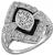 Estate GIA Certified 1.01ct Diamond Onyx Engagement Ring Photo 1