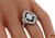 Estate GIA Certified 1.01ct Diamond Onyx Engagement Ring Photo 2