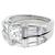 diamond platinum engagement ring  and wedding band set 3