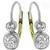  GIA 2.02cttw Diamond Platinum Gold Earrings 2