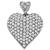 Estate Mayor's 2.50ct Round Cut Diamond 18k White Gold Heart Pendant