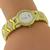 Estate Moboco 4.35ct Round Cut Diamond 18k Yellow Solid Gold Ladies Quartz Bangle Watch  
